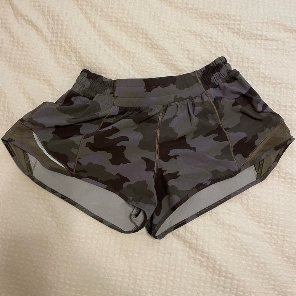 lululemon athletica Camo Athletic Shorts - Black and Gray